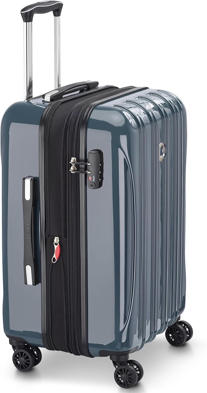 DELSEY PARIS Helium Aero Hardside Expandable Luggage with Spinner Wheels, Orion Blue, Carry-On Plus 21 Inch