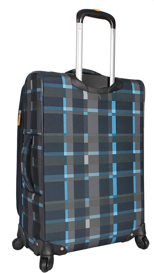 LUCAS Ultra Lightweight Carry On - Softside 20 Inch Expandable Luggage - Small Rolling Bag Fits Most Airline Compartments - Durable 4-Spinner Wheels Suitcase (Old School Navy)