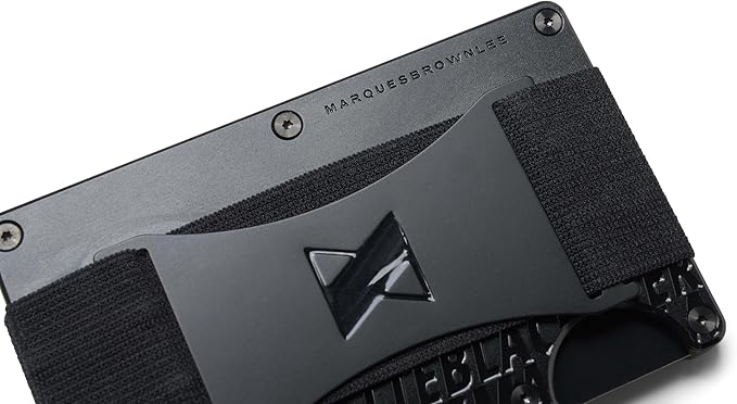 Ridge Wallet for Men - Slim Minimalist Compact Wallet and Card Holder, RFID Protected Front Pocket Wallets for Men with Integrated Cash Strap
