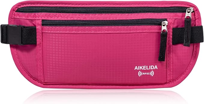 RFID Blocking Passport Holder - Money Belt & Travel Wallet, Travel Belt Bag Fanny Pack for Women