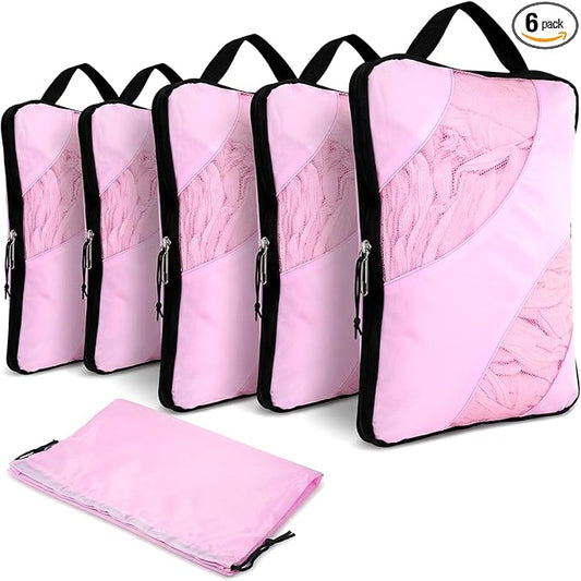 6 Set Compression Packing Cubes, Expandable Large Packing Cubes for Suitcases and Backpack, Compression Suitcase Organizers with Shoe Bag for Travel