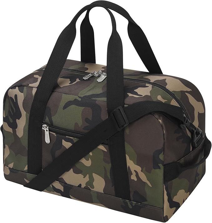 Small Gym Bag 14 inch lightweight Carry On Mini Duffel Bag for Travel Sport - Camo