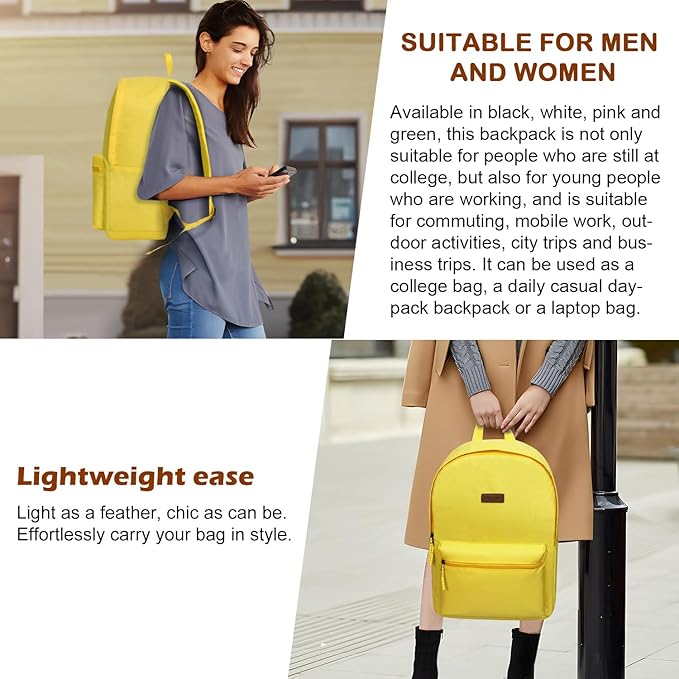 ABS+PC Carry on Luggage set with backpack 3 Pcs suitcace with Spinner wheels TSA Lock 20-In hardshell Lightweight Luggage set(Yellow)