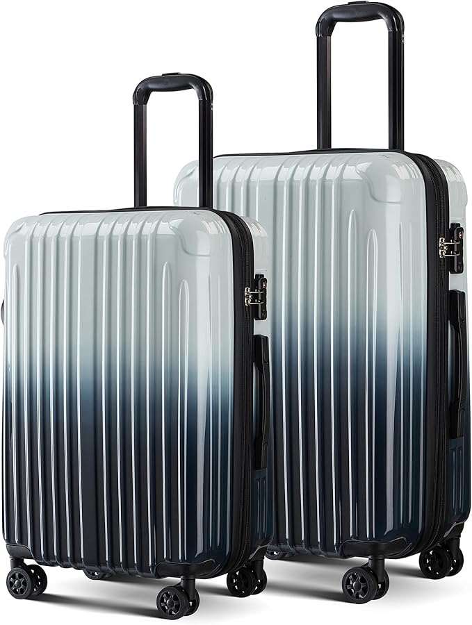 Carry on Luggage 2 Piece（20in/24inch - Airline Approved Suitcases with Spinner Wheels, Built-In TSA Lock，Hard Shell Expandable Suitcases