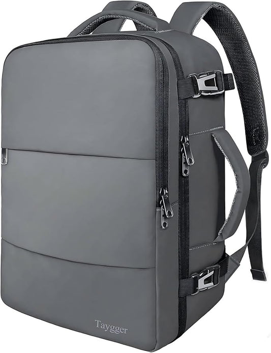 Taygeer Personal Item Backpack for Women, 35L Travel Backpack with Laptop Compartment & Water Bottle Pocket, Lightweight Work Back pack for Weekend Business Gym Hiking, Dark Grey