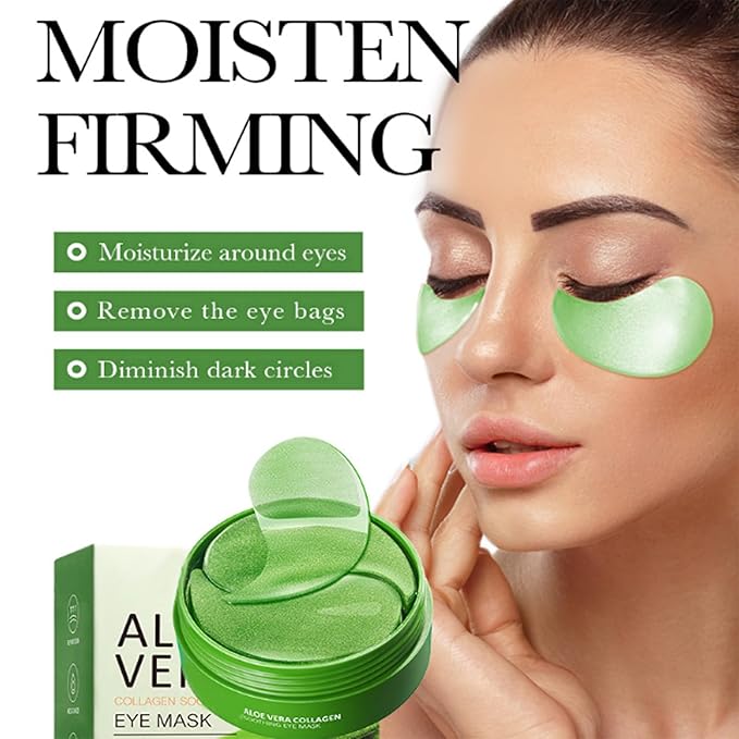 Under Eye Patches - 60 PCS Aloe Vera Eye Masks for Dark Circles and Puffiness, Hydrating Eye Mask Skincare, Eye Patches for Women, Under Eye Mask, Refresh Your Skin, Reduce Wrinkles and Fine Lines