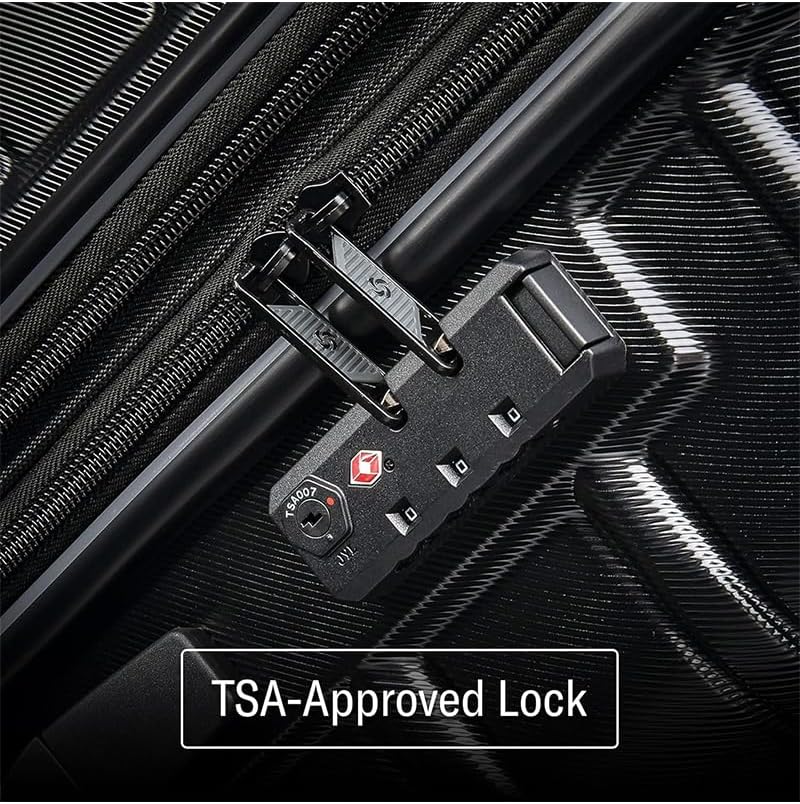 Samsonite Omni 2 Hardside 2 Piece Set - Includes Global Carry-On & Large Checked Suitcases - 360° Dual Spinner Wheels - Integrated TSA Lock & Expansion - Amazon Exclusive - Midnight Black