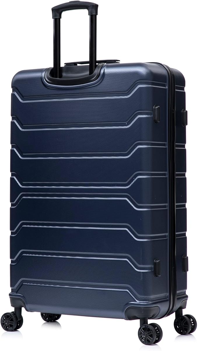 InUSA TREND Luggage with Spinner Wheels | Durable lightweight Hardside Suitcase, Travel Bag with Handle and Trolley | 32-inch Extra-Large Checked luggage | Blue
