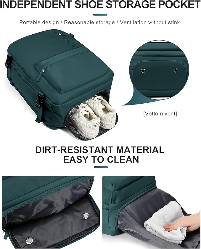 WONHOX Large Travel Backpack Carry on Flight Approved Laptop Work Business Backpack for Women Men Mochila de Viaje