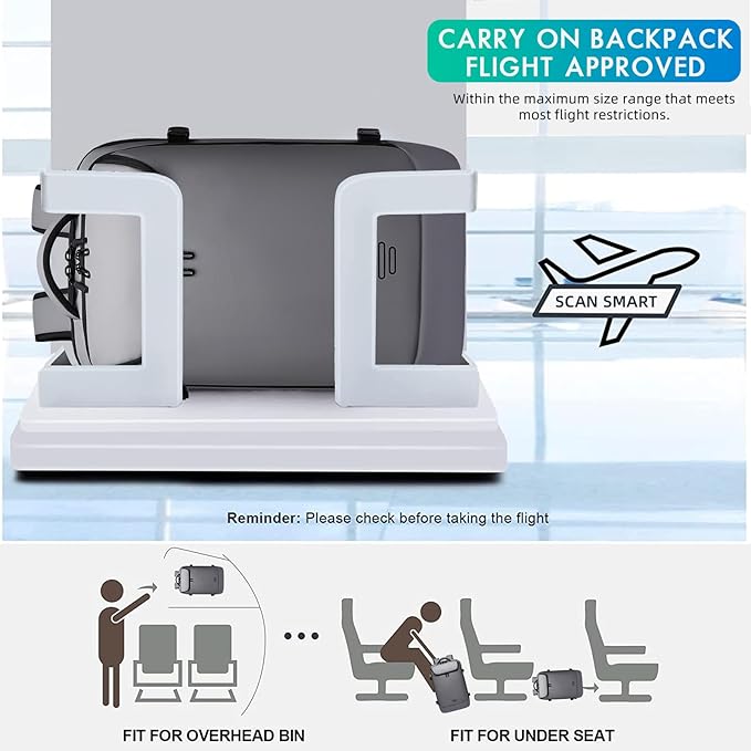 TANGCORLE Carry on Backpack Airline Approved for Men, Travel 50L Expandable backpack Luggage Fits 17.3 Inch Laptop with USB Charging Port(grey)