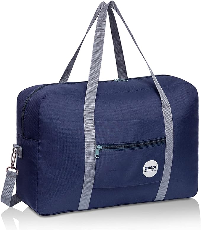 WANDF For Spirit Airlines Personal Item Bag 18x14x8 Travel Duffel Bag Underseat Foldable Carry-on Luggage for Women