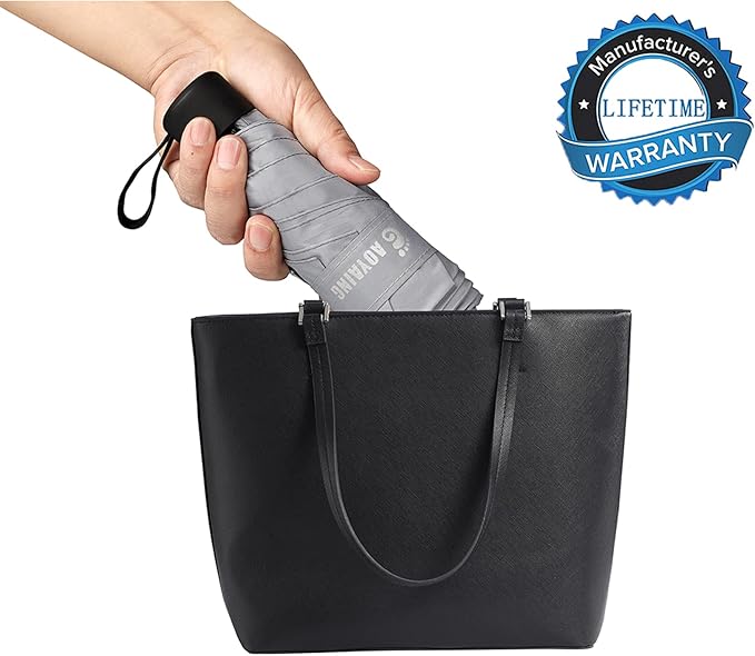 GAOYAING Compact Travel Umbrella with Case Sun&Rain Lightweight Small and Compact Suit for Pocket