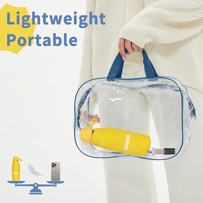 Yoobure Travel Umbrella Portable Compact Umbrellas, Pocket Mini for Purse, Umbrellas for UV Sun & Rain Small for Backpack, Umbrella with Case Folding for Kids Women
