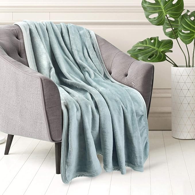 EIUE Comfortable Flannel Fleece Blanket Set,Ultra Soft Full Body Nap Blanket Quilt for Home & Travel,Wedding Favors Gift for Family Couple(2 Packs,60x80)