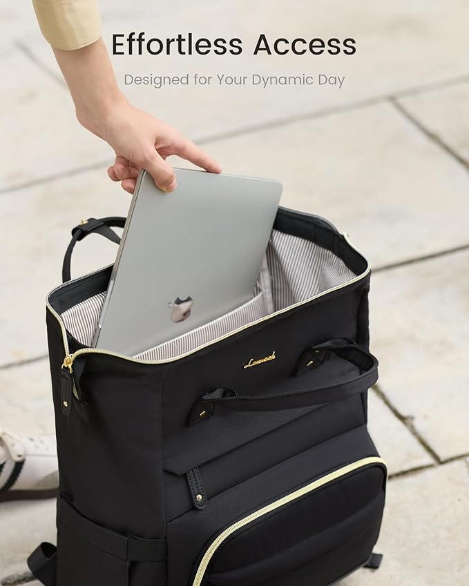 LOVEVOOK Laptop Backpack for Women, 15.6 Inch Work Business Backpacks Purse With Large Capacity, Waterproof Nurse Bag College Bookbag for School, Waterproof Casual Daypack for Travel