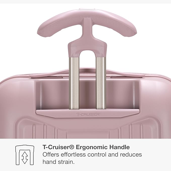 Traveler's Choice Ultimax II Polycarbonate Hardside Luggage with Spinner Wheels, Pink, 21-Inch Carry-On
