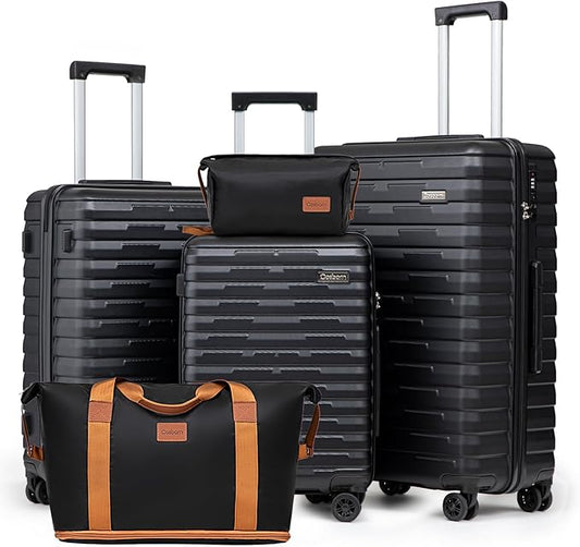 Luggage Sets 5 Piece Suitcases with Wheels, Suitcase Set ABS Hard Case Luggage with Spinner Wheels Durable Travel Luggage