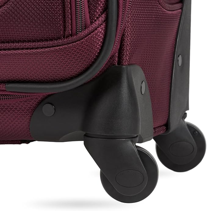 SWISSGEAR Sion Softside Expandable Spinner Luggage Durable Lightweight Travel Suitcase, Merlot, Carry-On 21-Inch