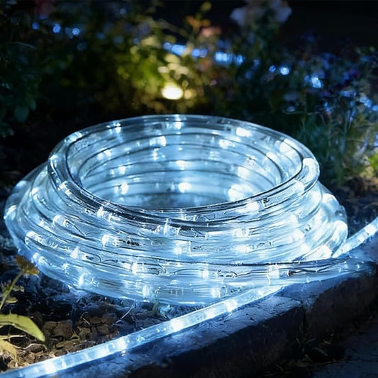 LED Rope Light, 20Ft LED Strip Lights Outdoor Waterproof Decorative Lighting for Indoor/Outdoor Decorations, Deck, Patio, Party and Bedroom Decorations (Cold White)