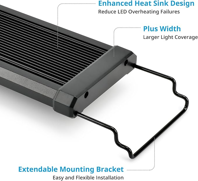 NICREW ClassicLED Plus LED Aquarium Light with Timer, 21 Watts, for 30 to 36 Inch Fish Tank Light, Daylight and Moonlight Cycle