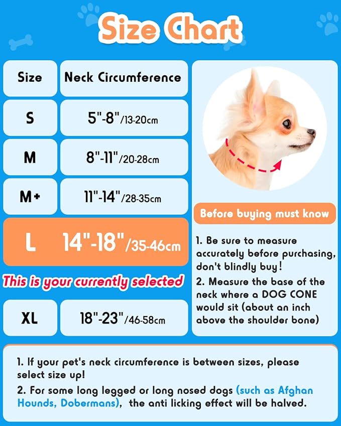 Inflatable Dog Pillow Cone Collar After Surgery, Donut Soft Neck Cone for Husky Border Collie Large Dogs, etc, Recovery E Collar to Stop Licking Grey