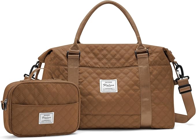 HYC00 Travel Duffel Bag,Carry-on Overnight Weekender Bags for Women,Sports Tote Gym Bag with Wet Pocket