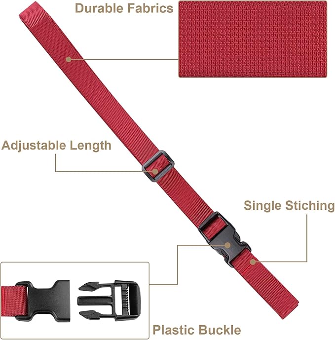 MAGARROW 78" x 1" Strap Buckle Packing Straps Adjustable 1-Inch Belt