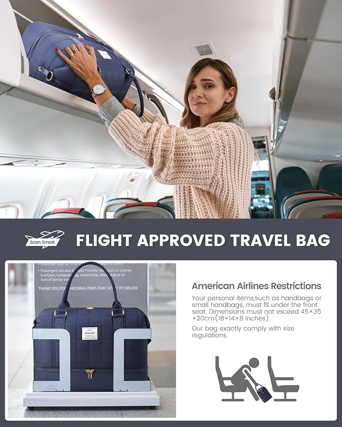 LOVEVOOK Travel Duffle Bag with Shoe Compartments - Carry on Overnight Bag & Weekender Bags for Women, Yoga Gym Bag with Wet Pocket, 2Pcs Set