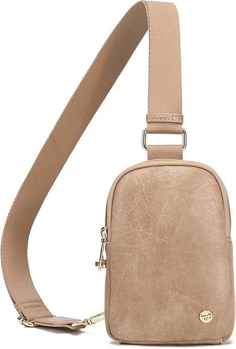 INICAT Anti Theft Crossbody Bag for Women, Small RFID Blocking Sling Purse with Zipper Lock for Travel, Vegan Leather