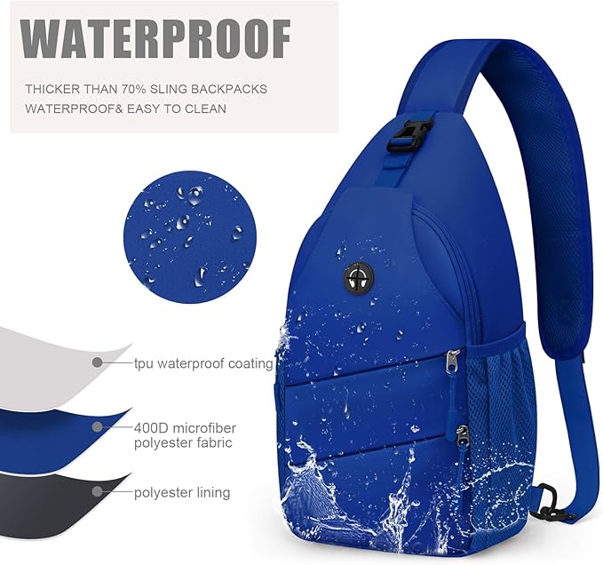 Crossbody Bags for Women Men Trendy Sling Bag Backpack Casual Chest Bag with Convertible Shoulder Strap