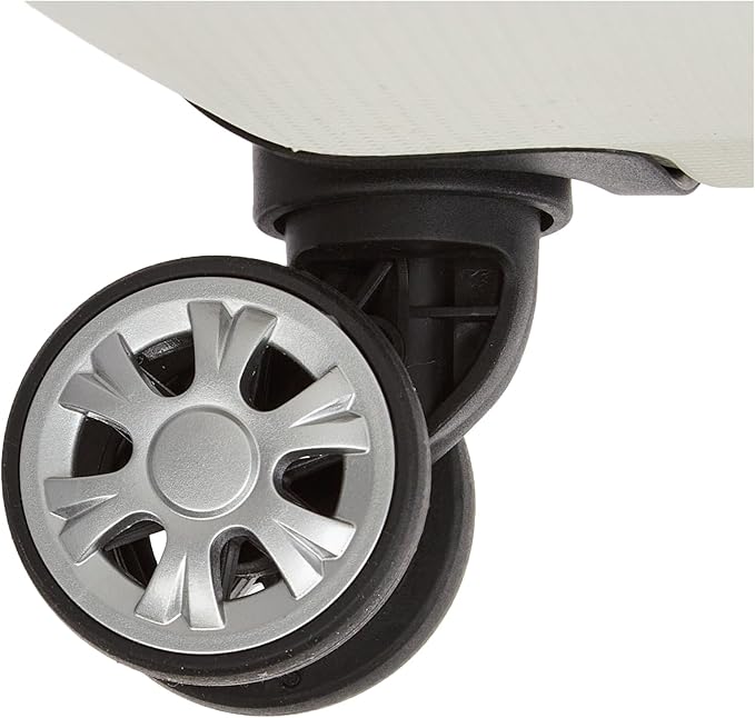 Rockland Melbourne Hardside Expandable Spinner Wheel Luggage, White, 2 Piece (20"/28")