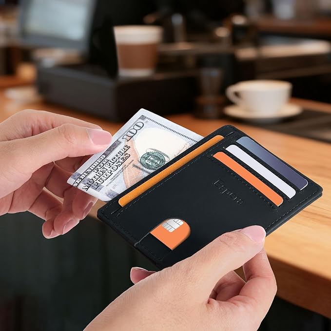 Espera Slim Minimalist Front Pocket Wallet for Men, RFID Blocking Credit Card Holder, Thin Travel ID Card Case, Gifts for Men