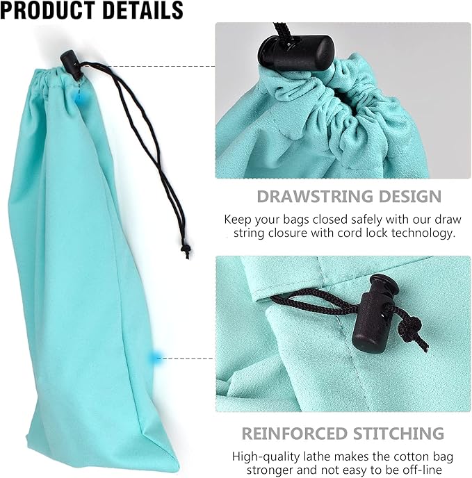 PlasMaller Shoe Storage Bags 100% Cotton with Drawstring for Men and Women for Travel Protecting and Storing Shoes