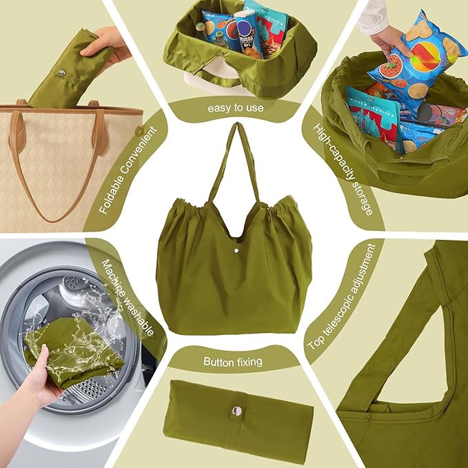Reusable Grocery Bags,Reusable Shopping Bags,Folding Bags Totes,Stretchable and shrinkable shopping bag for Groceries