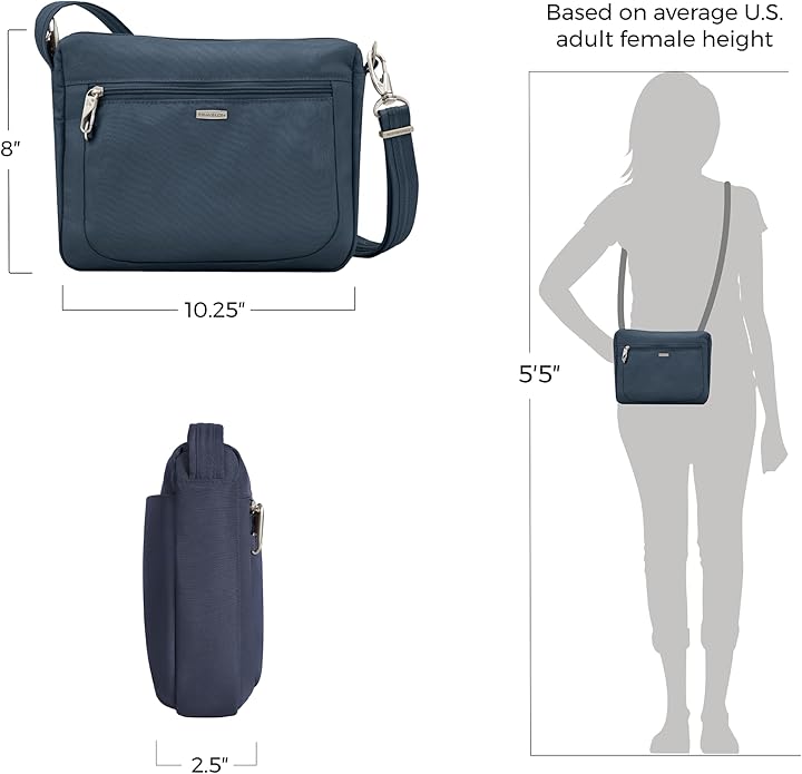 Travelon Anti-Theft Classic Small East/West Crossbody