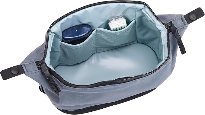 Thule Aion Toiletry Bag - Water-resistant bag for toiletries, makeup & shaving essentials - Removable liquids bag included - Easy to clean - Snap loop for easy hang - Waxed, PFC-free fabric