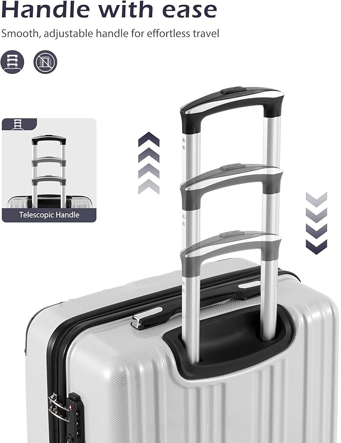 Coolife Carry On Luggage, Suitcase with Durable and Lightweight, carry on suitcase with PC+ABS Hardshell, Dual Spinner Wheels, TSA Lock, and YKK Zipper (orange new, S(20in)_carry on)