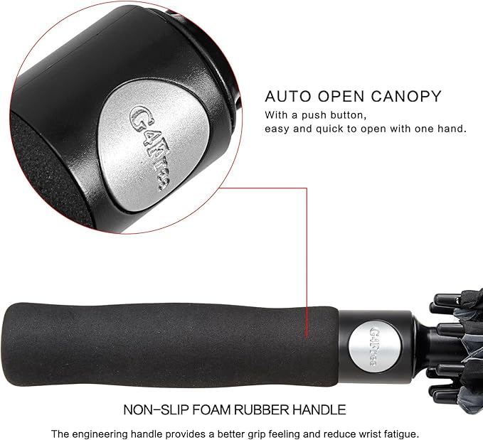 G4Free 47/54/62/68/72 Inch Automatic Open Golf Umbrella Oversize Extra Large Double Canopy Vented Windproof Waterproof Stick Umbrellas
