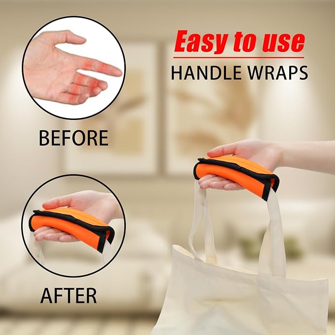 2pcs Luggage Handle Wraps For Suitcase- Soft Suitcase Handle Covers for Travel Accessories（ Orange,Bright Color for Suitcase Tags Identifiers ）