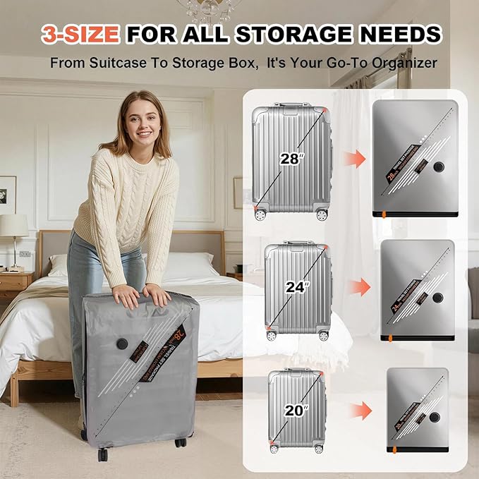 Travel Vacuum Storage Bags with Rechargeable Cordless Pump, Portable Compression Packing Seal Bags, Space Saver Packing Bag for Travel, Vacuum Seal Bag for Home Clothing Luggage Storage, 24 Combo Set