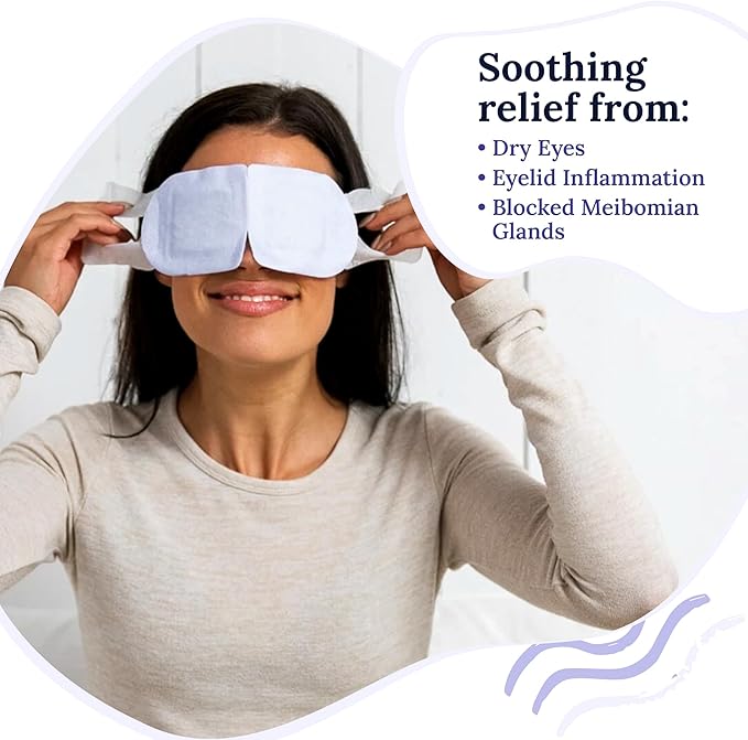 CorneaCare Rest: Self Heating Warm Compress for Dry Eyes | Heated Eye Mask for Fast Relief | Steam Mask for Stye Treatment | No Microwave or Washcloth Needed | Travel Ready Warm Compress | 30 Count