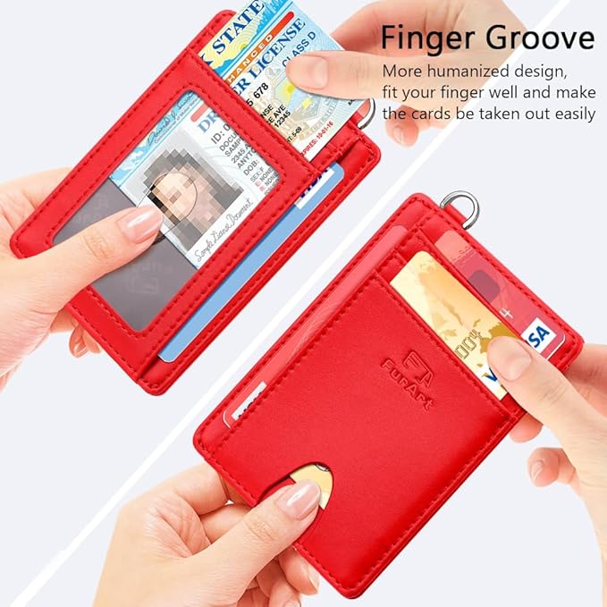 FurArt Slim Minimalist Wallet, Front Pocket Wallets, RFID Blocking, Credit Card Holder for Men