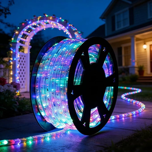 Led Rope Lights for Outside,100Ft LED Strip Lights Outdoor Waterproof Decorative Lighting for Indoor/Outdoor, Deck, Eaves, Christmas, Landscape Lighting(Multicolor)