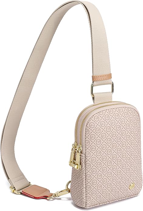 INICAT Anti Theft Crossbody Bag for Women, Small RFID Blocking Sling Purse with Zipper Lock for Travel, Vegan Leather