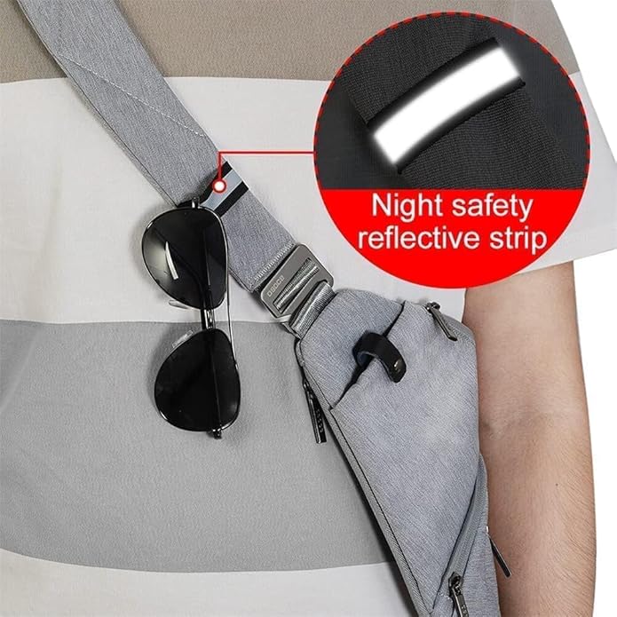 OSOCE Anti Theft Sling Bag for Men Women RFID Crossbody Bag Lightweight Travel Shoulder Chest Pack Fits iPad Daypack