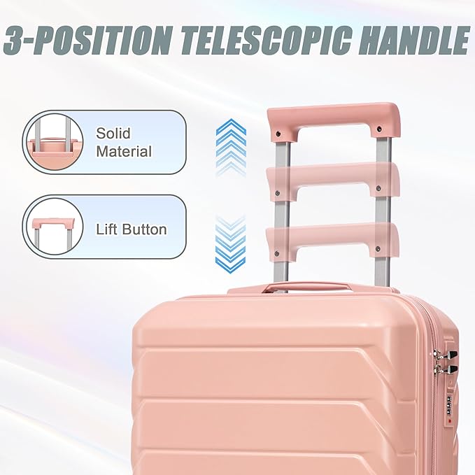 Hardshell Luggage, Lightweight Durable ABS Suitcase, 20/14 Inch Luggage