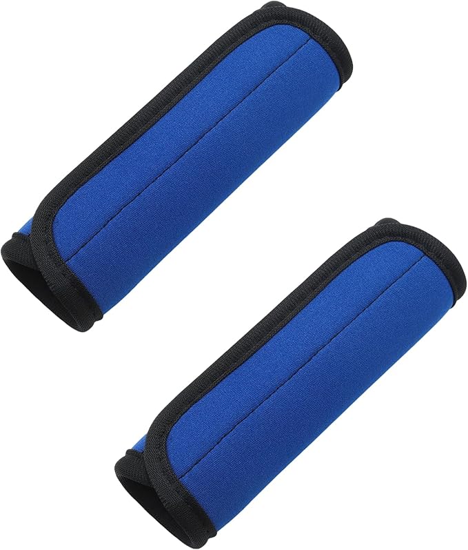 2pcs Dark Blue Luggage Handle Wraps for Suitcase- Soft Suitcase Handle Covers for Travel Accessories（ Bright Color for Suitcase Tags Identifiers ）