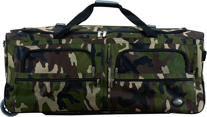 Rockland Rolling Duffel Bag, Black, 22"