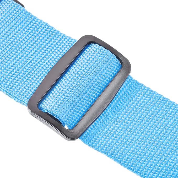 uxcell Luggage Straps Suitcase Belts with Buckle, Combination Lock, 2Mx5cm Adjustable PP Travel Bag Packing Accessories, Sky Blue 2Pcs