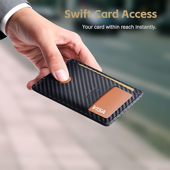 Espera Slim Minimalist Front Pocket Wallet for Men, RFID Blocking Credit Card Holder, Thin Travel ID Card Case, Gifts for Men